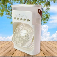 Flipco Air Cooler Mist Fan Portable Humidifier Mini Cooler For Home With 3 Speed Mode With Water Spray, Usb Personal Cooler Desk Fan - Free, Black