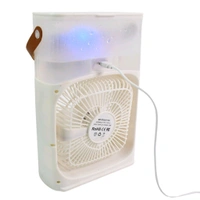 Flipco Air Cooler Mist Fan Portable Humidifier Mini Cooler For Home With 3 Speed Mode With Water Spray, Usb Personal Cooler Desk Fan - Free, Black