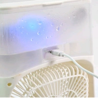 Flipco Air Cooler Mist Fan Portable Humidifier Mini Cooler For Home With 3 Speed Mode With Water Spray, Usb Personal Cooler Desk Fan - Free, Black