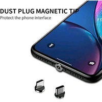 3 in 1 Magnetic USB Charging Cable |LED Indicator Light Cable Compatible with All Type-C Smartphone, Android and iOS Smartphone - Black, Free