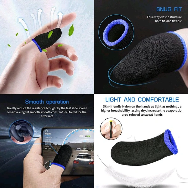 New  Pubg Anti-Slip Thumb Sleeve, Slip-Proof Sweat-Proof Professional Touch Screen Thumbs Finger Sleeve for Pubg Mobile Phone Game Gaming Gloves Multi Colour