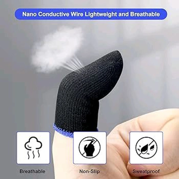 New  Pubg Anti-Slip Thumb Sleeve, Slip-Proof Sweat-Proof Professional Touch Screen Thumbs Finger Sleeve for Pubg Mobile Phone Game Gaming Gloves Multi Colour