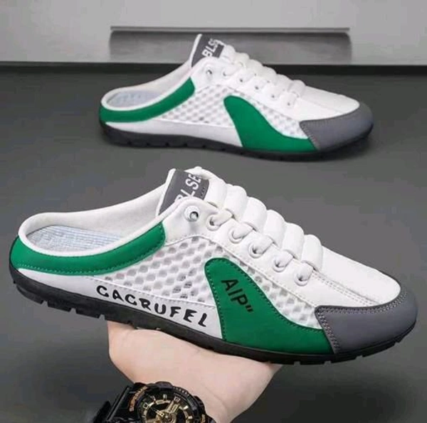 VRS New Trending Multi Color Sneakers Shoes for Men and Boys - Green, 8