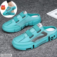 Half Slippers - Non-Slip Casual Shoes for Men - Bright Turquoise, 6
