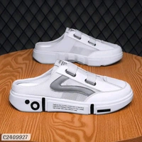 Half Slippers - Non-Slip Casual Shoes for Men - White, 6