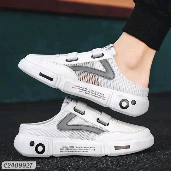 Half Slippers - Non-Slip Casual Shoes for Men - White, 10