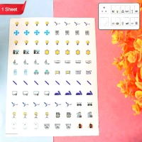 Smart Switch Icon Sticker Sheet – Visual Labels for Home & Office Switchboards (1 Sheet, 88 Icons)