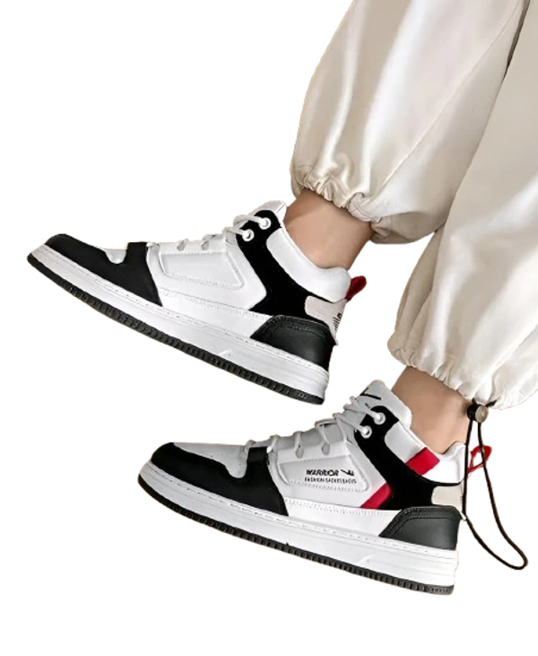 Casual Sneakers White high top Outdoor Shoes For Boys And Men Sneakers For Men  (White, Black) - 7, White