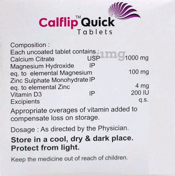 Covaxl Pharma Calflip Quick Tablet - Strip Of 15 Tablets