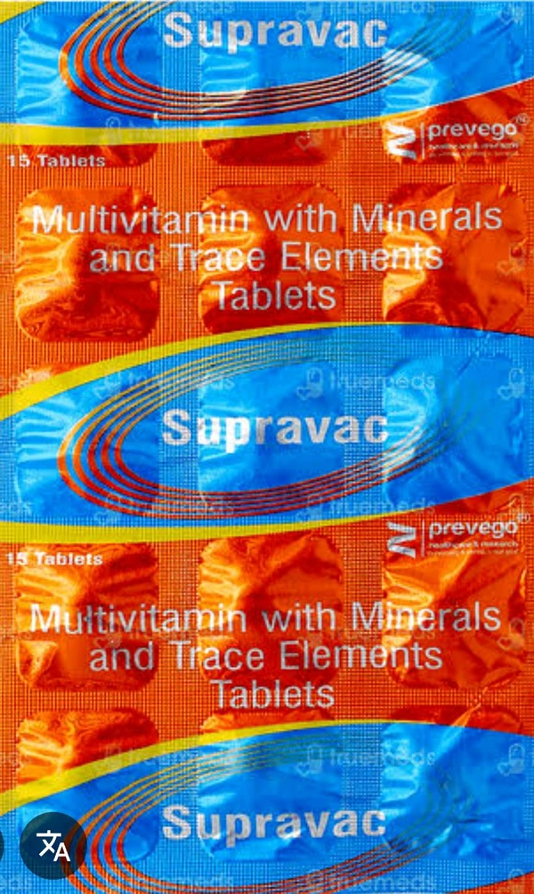 Prevago Healthcare & Research Pvt Ltd Supravac Tablet - Strip Of 15 Tablets