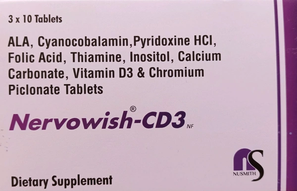 Nusmith Pharma Nervowish-CD3 Tablet - Strip of 10 Tablets