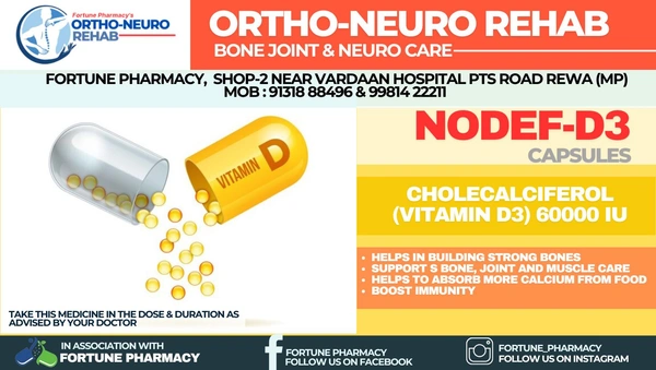 CSC Pharmaceuticals Nodef-D3 Capsule - Strip of 4 Capsules