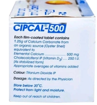 Cipla Ltd Cipcal 500 Tablet - Strip of 15 Tablets