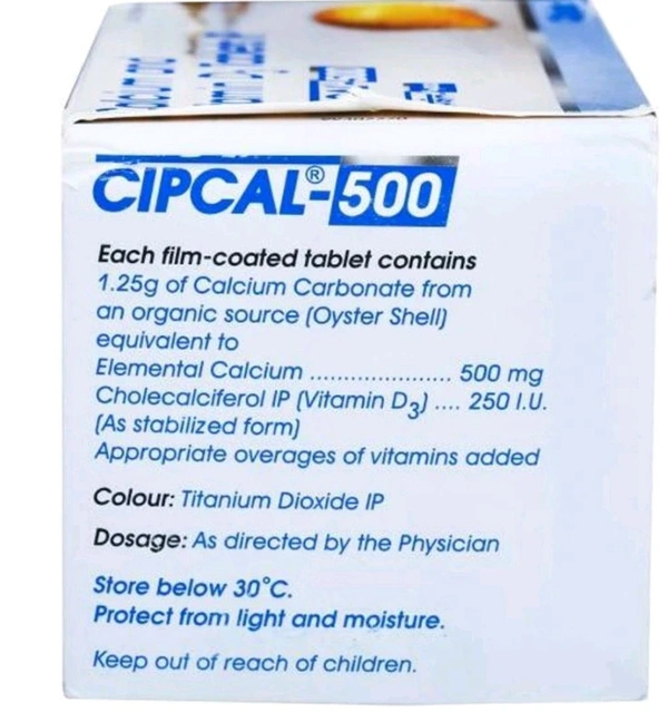 Cipla Ltd Cipcal 500 Tablet - Strip of 15 Tablets
