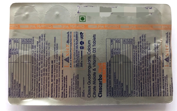 Laxier Biotech Cisscarbo-well Tablets  - Strip of 10 Tablets