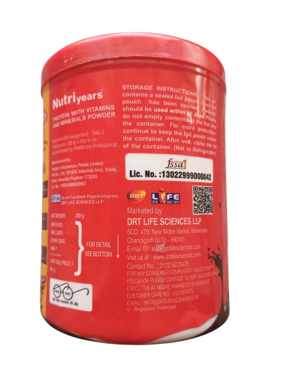 DRT LIFE SCIENCES LLP Nutri Years Protein Powder - Pack of 200g Powder