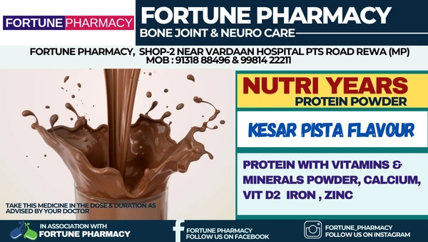 DRT LIFE SCIENCES LLP Nutri Years Protein Powder(Kesar Pista) - Pack of 200g Powder