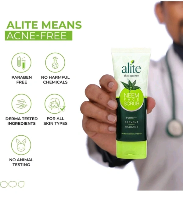 Leeford Healthcare Ltd Alite Neem Face Scrub (70g) - Pack Of 70g