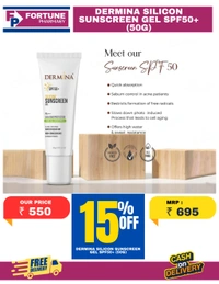 CSC Pharmaceuticals Pvt Ltd  Dermina Silicon Sunscreen Gel SPF 50 (50g) - Pack of 50g Gel
