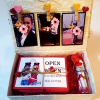 OPEN WHEN CARDS ( FRIENDS BIRTHDAY)  - white and red, 5x8 inchs, contain 15 pics and 14 messages ( extra charges for pics and messages) 150/- extra