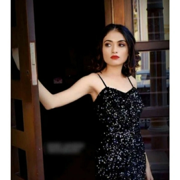 MMFABRIX Fancy Elegant Women Dress - black, L