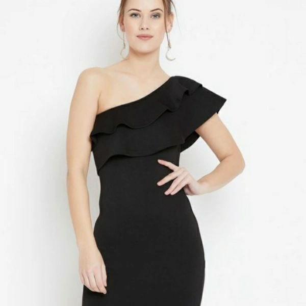 MMFABRIX Stylish Shoulder Off Dresses - black, XL