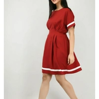 MMFABRIX Ruby Creation A LINE DRESS - maroon, S