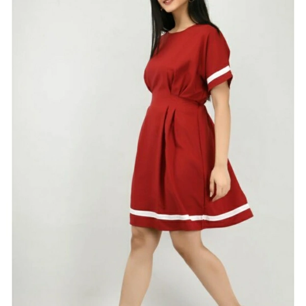 MMFABRIX Ruby Creation A LINE DRESS - maroon, S