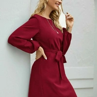MMFABRIX Style Can 4 Women Dresses Bijnis - maroon, XL