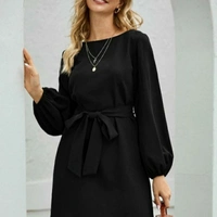 MMFABRIX Style Can 4 Women Dresses Bijnis - Black, S