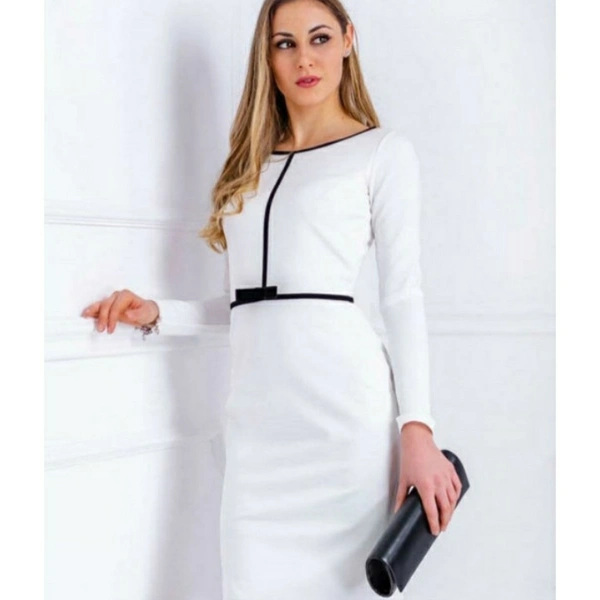 MMFABRIX Trendy Elegant Women Dresses - white, M