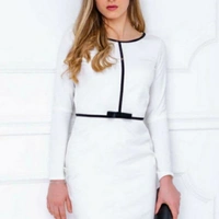 MMFABRIX Trendy Elegant Women Dresses - white, M