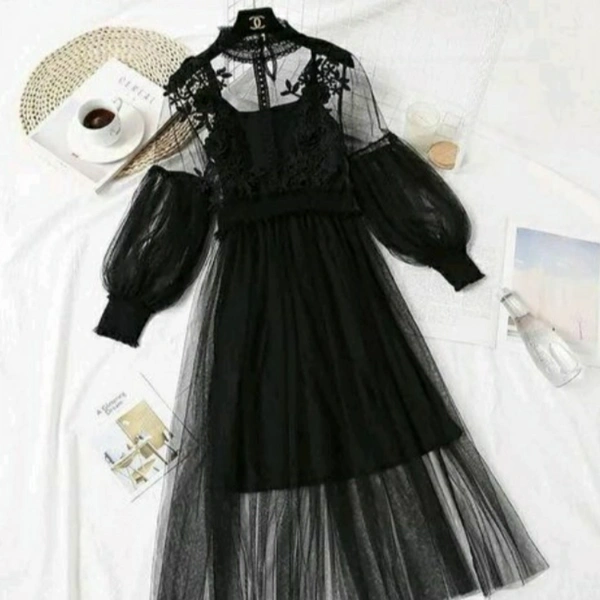 MMFABRIX Classic Ravishing Women Dress - black, XL