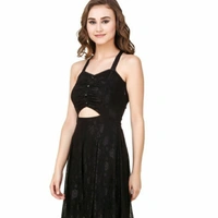 MMFABRIX Texco Solid Polyster Dress - black, XL