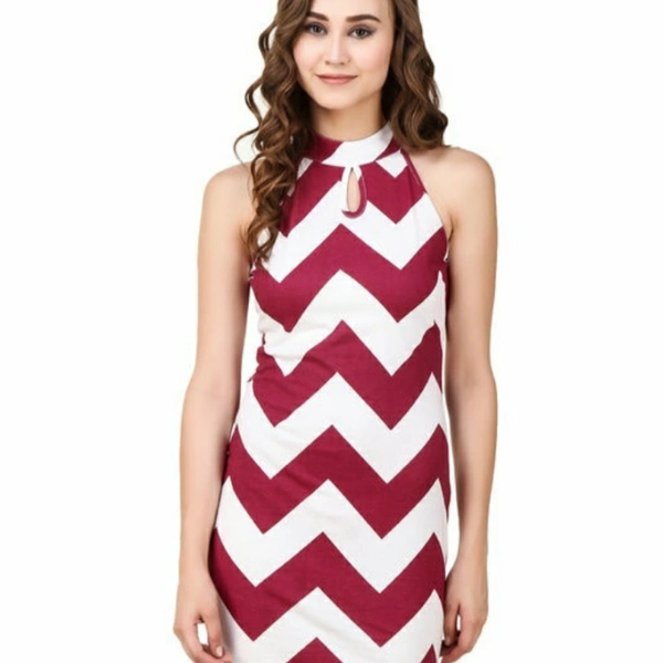 MMFABRIX Texco Solid Polyster Dress - red, XL