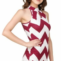 MMFABRIX Texco Solid Polyster Dress - red, XL