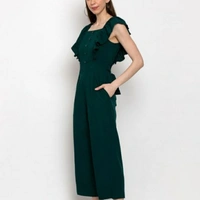 MMFABRIX Urbane Glamorous Women Jumpsuit - olive green, L, superb quality😍🤩