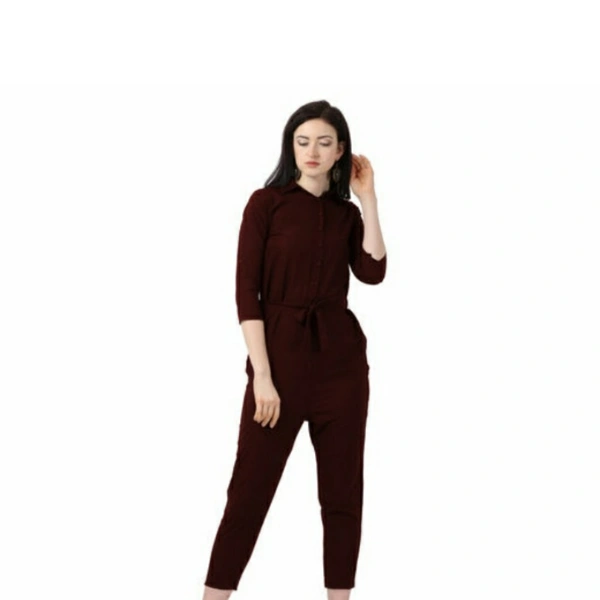 MMFABRIX Fancy Designer Jumpsuit - maroon, S