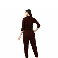 MMFABRIX Fancy Designer Jumpsuit - maroon, S