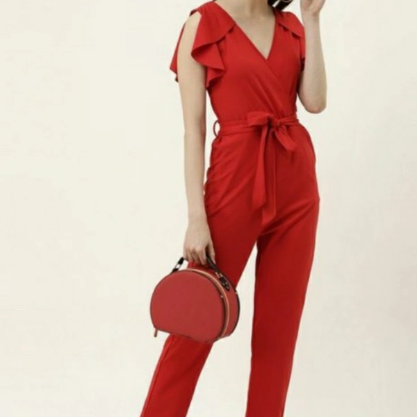MMFABRIX Trendy Graceful Women Jumpsuit - red, S, 4.5 star rating ⭐⭐⭐⭐⭐