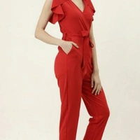 MMFABRIX Trendy Graceful Women Jumpsuit - red, XL