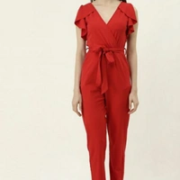 MMFABRIX Trendy Graceful Women Jumpsuit - red, XL