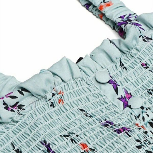 MMFABRIX U & F Off Shoulder Jumpsuit - sky blue, S, pattern and quality are too good 👌⭐😇