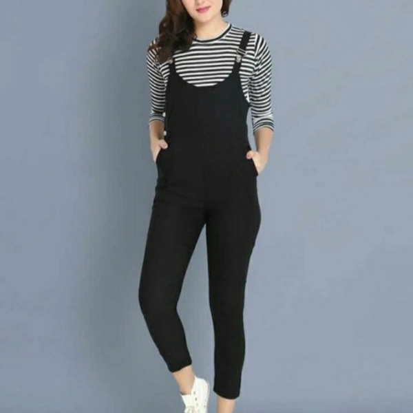 MMFABRIX Stylish Modern Women Jumpsuit - black, A