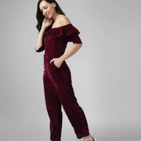 Varaaro Vaararo Women Velvet Dress - M, purple