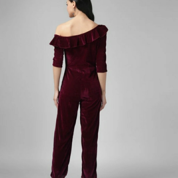 Varaaro Vaararo Women Velvet Dress - Purple, L