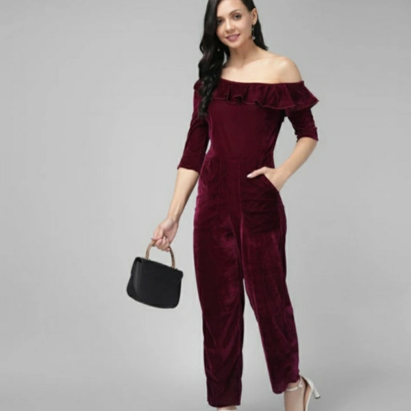 Varaaro Vaararo Women Velvet Dress - purple, XL