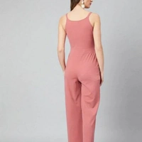 MMFABRIX Stylish Modern Women Jumpsuit - peach pink, S