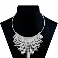 MMFABRIX Stylish Silver Stick Designer Fancy Necklace Set For Wimens - free size