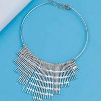 MMFABRIX Stylish Silver Stick Designer Fancy Necklace Set For Wimens - free size
